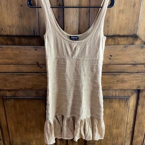 Bebe gold glittery dress size medium